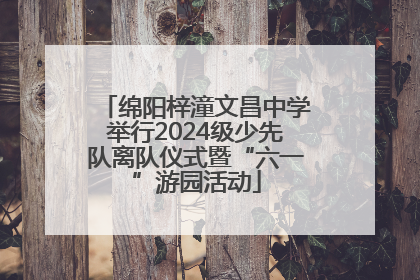 绵阳梓潼文昌中学举行2024级少先队离队仪式暨“六一”游园活动